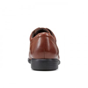 Men Rockport Charles Road Plain Toe Oxfords Shoes Brown | 9205-NBUAW