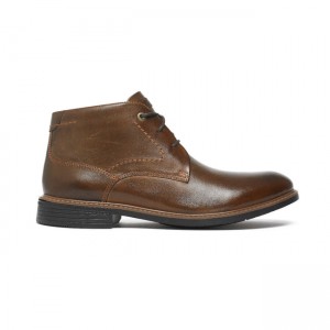 Men Rockport Classic Break Chukka Boots Dark Brown | 1673-FYPEL