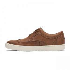 Men Rockport Colle Wing Tip Sneakers Brown | 9217-DUKNA