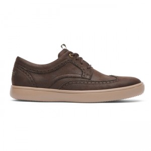 Men Rockport Colle Wing Tip Sneakers Brown | 2539-KLICS