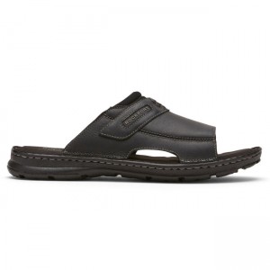 Men Rockport Darwyn 2 Sandals Black | 3976-NQRZY