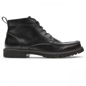 Men Rockport Kevan Boots Black | 1840-DIYGO