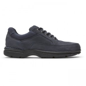 Men Rockport Ridgefield Eureka Lace-Up Sneakers Navy | 4230-HXDNM