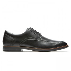 Men Rockport Slayter Apron Toe Oxfords Shoes Black | 4278-VACYR