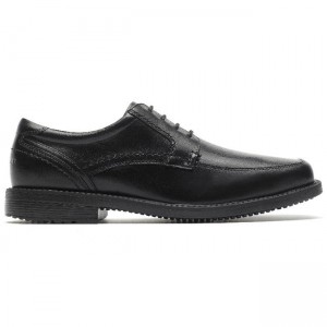 Men Rockport Style Leader 2 Apron Toe Oxfords Shoes Black | 9301-CVAOS