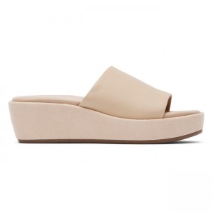 Women Rockport Aubriella Slip Ons Beige | 8795-JWBOU