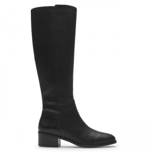 Women Rockport Evalyn Tall Boots Black | 3786-ZNHIJ