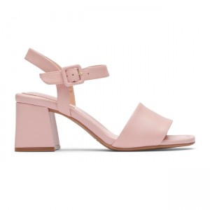 Women Rockport Farrah 2-Strap Heels Pink | 7542-YHKZP