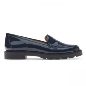 Women Rockport Kacey Penny Loafers Navy | 3456-KNCXF