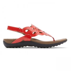 Women Rockport Ridge Slingback Sandals Red | 1728-GXHYE