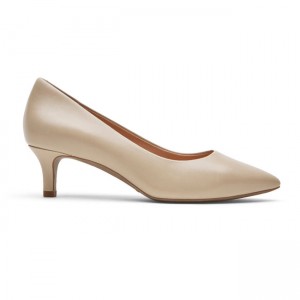 Women Rockport Total Motion Kalila Heels Beige | 7562-DLYPS