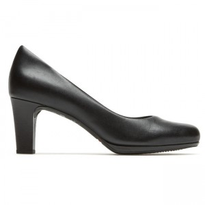 Women Rockport Total Motion Leah Pump Heels Black | 0478-ZHOTY