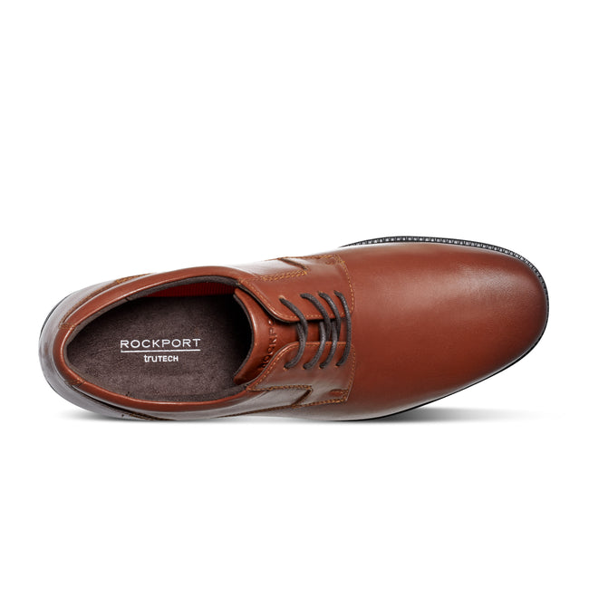 Men Rockport Charles Road Plain Toe Oxfords Shoes Brown | 9205-NBUAW