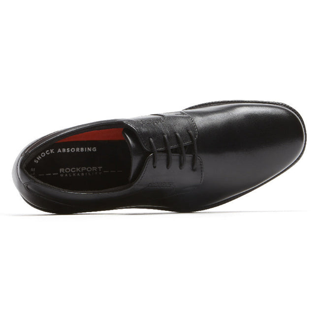 Men Rockport Charles Road Plain Toe Oxfords Shoes Black | 7319-CLJWX