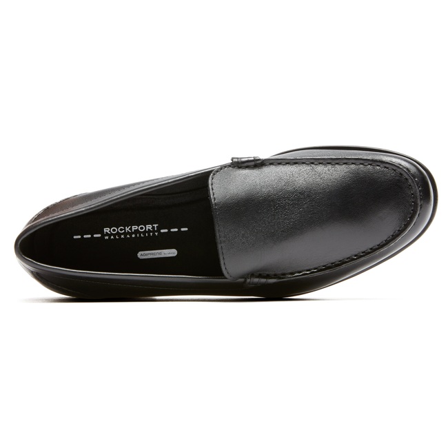 Men Rockport Classic Venetian Loafers Black | 7450-ZGBLK