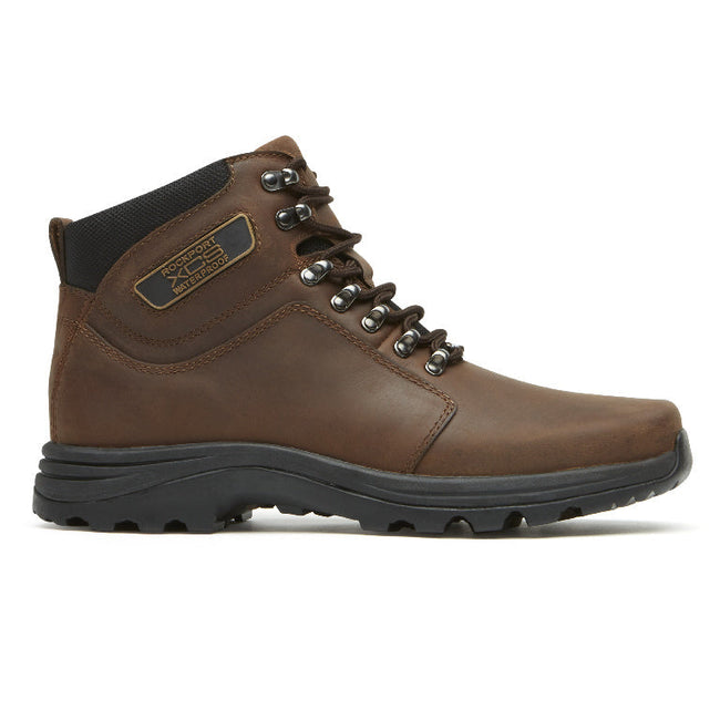 Men Rockport Cold Springs Waterproof Elkhart Boots Brown / Brown | 0578-NWKDQ