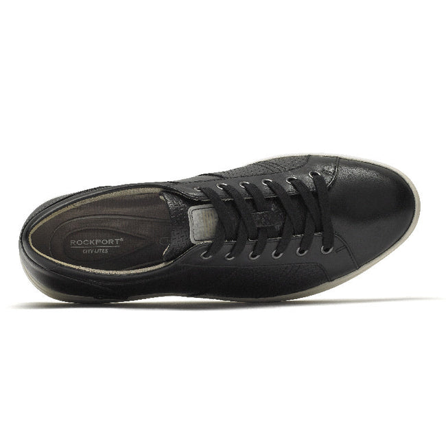 Men Rockport Colle Lace-to-Toe Sneakers Black | 9486-MEJKD