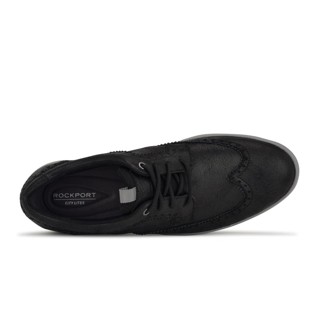 Men Rockport Colle Wing Tip Sneakers Black | 6231-XLQWM