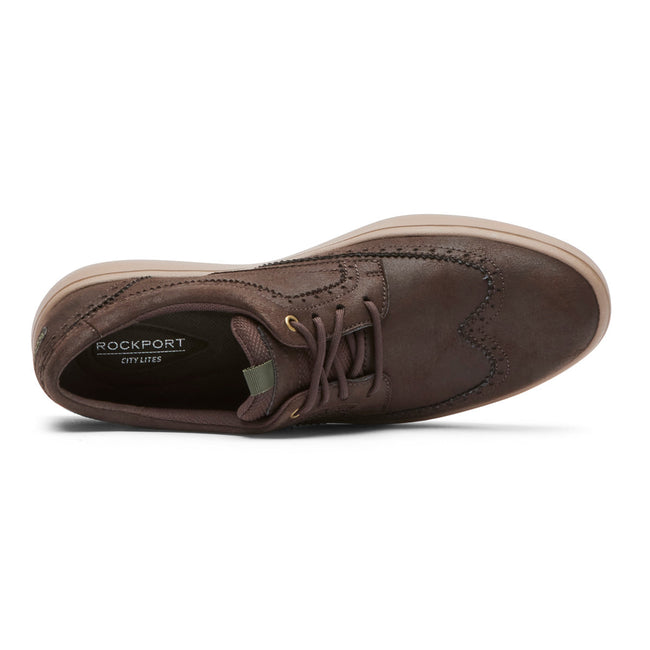 Men Rockport Colle Wing Tip Sneakers Brown | 2539-KLICS