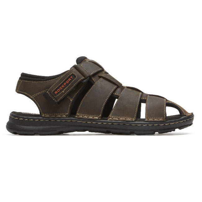 Men Rockport Darwyn Fisherman Slingback Sandals Brown | 6512-SKDOI