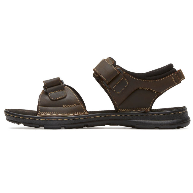 Men Rockport Darwyn Quarter-Strap Sandals Brown | 3067-QNIBY