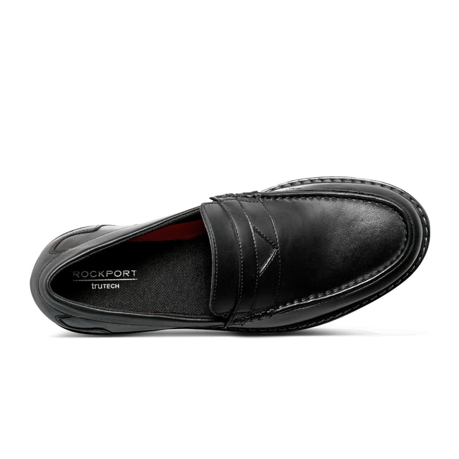 Men Rockport Maverick Penny Loafers Black | 9801-LCUYV