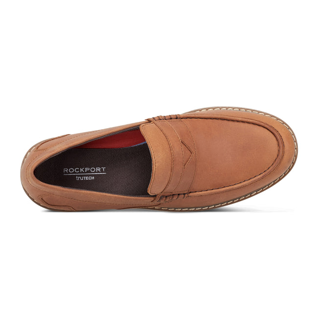 Men Rockport Maverick Penny Loafers Brown | 8470-TLMIC