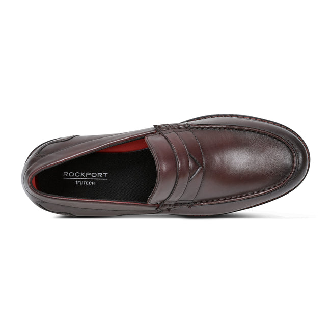 Men Rockport Maverick Penny Loafers Burgundy | 8647-FXGVO