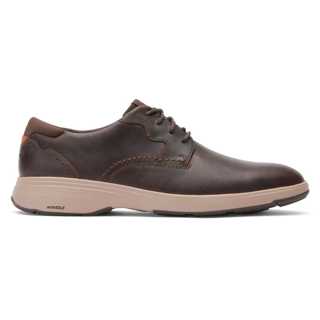 Men Rockport Noah Oxfords Shoes Dark Brown | 6795-CLMDT