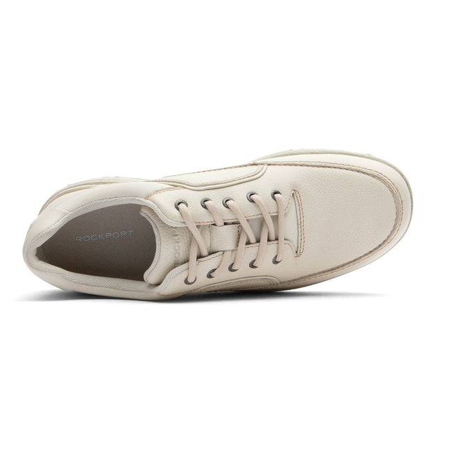 Men Rockport Ridgefield Eureka Lace-Up Sneakers White | 2379-AQEFJ