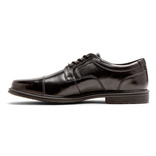 Men Rockport Robinsyn Waterproof Cap Toe Oxfords Shoes Black | 7532-KWSLV