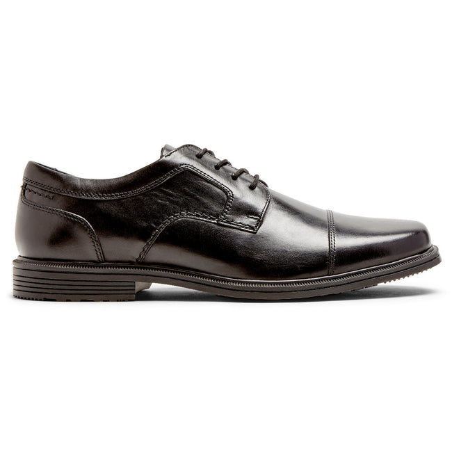 Men Rockport Robinsyn Waterproof Cap Toe Oxfords Shoes Black | 7532-KWSLV