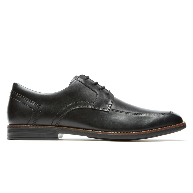 Men Rockport Slayter Apron Toe Oxfords Shoes Black | 4278-VACYR