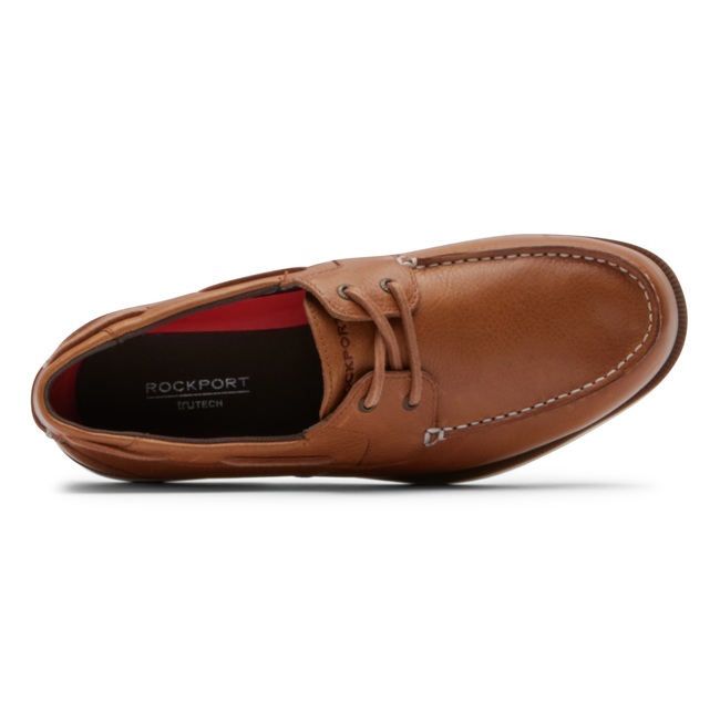 Men Rockport Southport Tie Loafers Brown | 6840-HVMFB