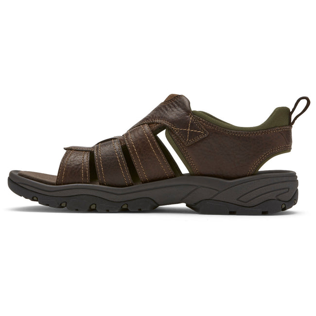 Men Rockport Springboro Rocklake Fisherman Sandals Brown | 9137-ORDLE