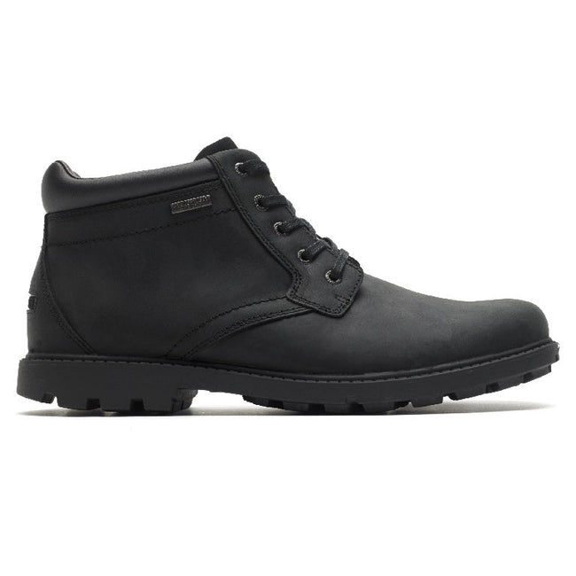 Men Rockport Storm Surge Plain Toe Boots Black | 0672-YNDCR