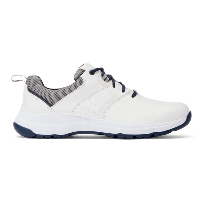 Men Rockport Total Motion Ace Sport Sneakers White / Navy | 0853-UZHIQ