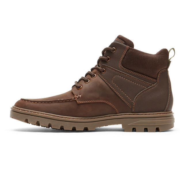 Men Rockport Weather Ready Waterproof Moc Toe Boots Brown | 8720-WAIKO