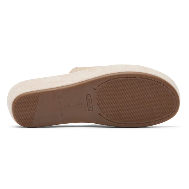 Women Rockport Aubriella Slip Ons Beige | 8795-JWBOU