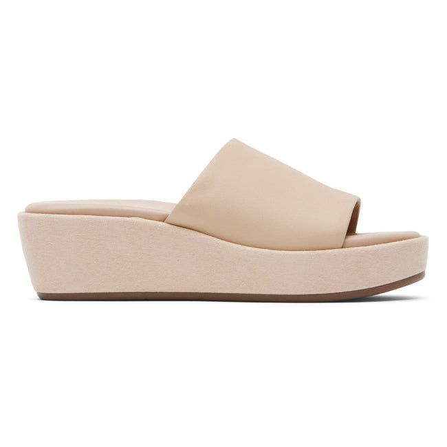 Women Rockport Aubriella Slip Ons Beige | 8795-JWBOU