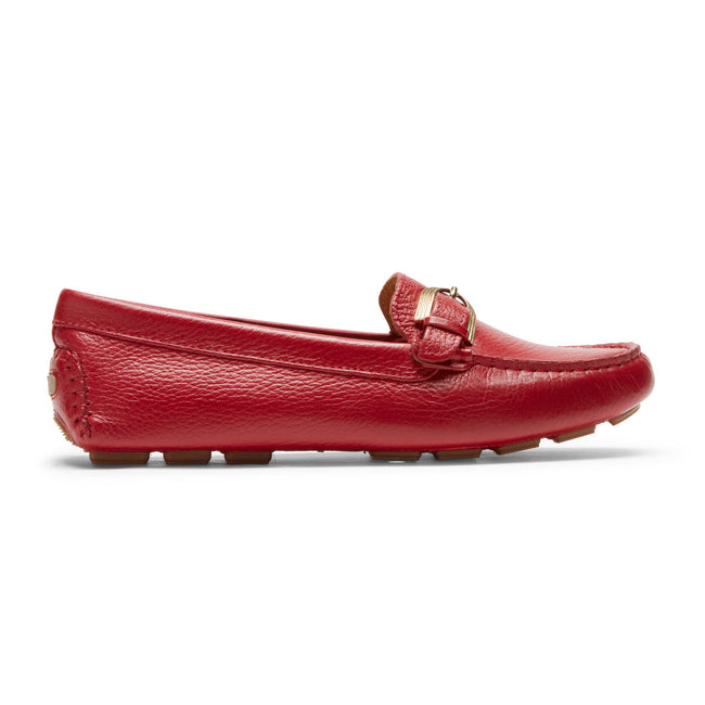 Women Rockport Bayview Buckle Loafers Deep / Red | 6428-AHFUW