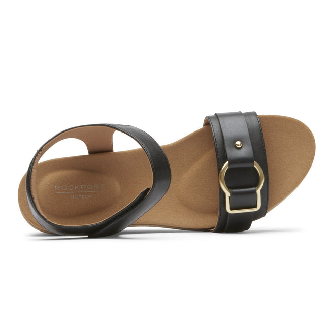 Women Rockport Briah Sandals Black | 5793-UGFZR