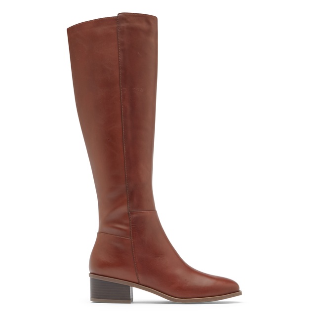 Women Rockport Evalyn Tall Wide Calf Boots Burgundy | 8965-BVESF