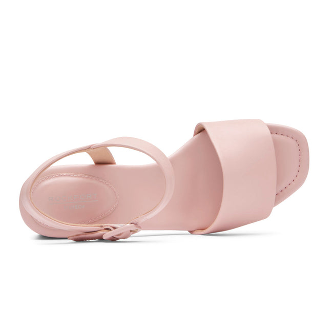 Women Rockport Farrah 2-Strap Heels Pink | 7542-YHKZP