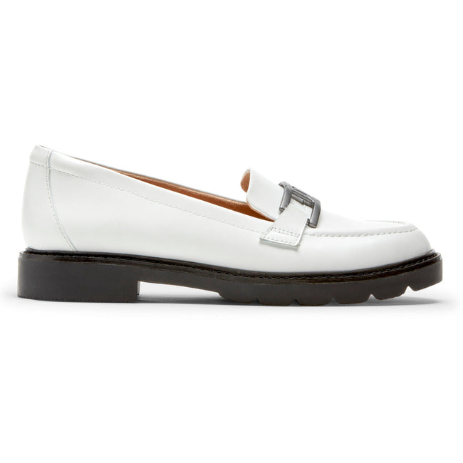 Women Rockport Kacey Chain Loafers White | 7854-QVOJP