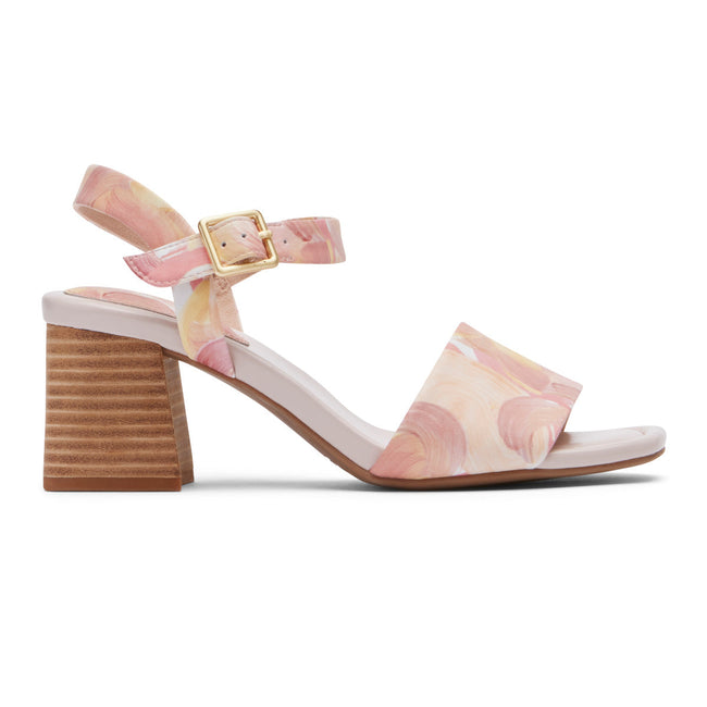 Women Rockport Oh Joy! - Farrah 2-Strap Heels Pink | 6527-LDFXQ