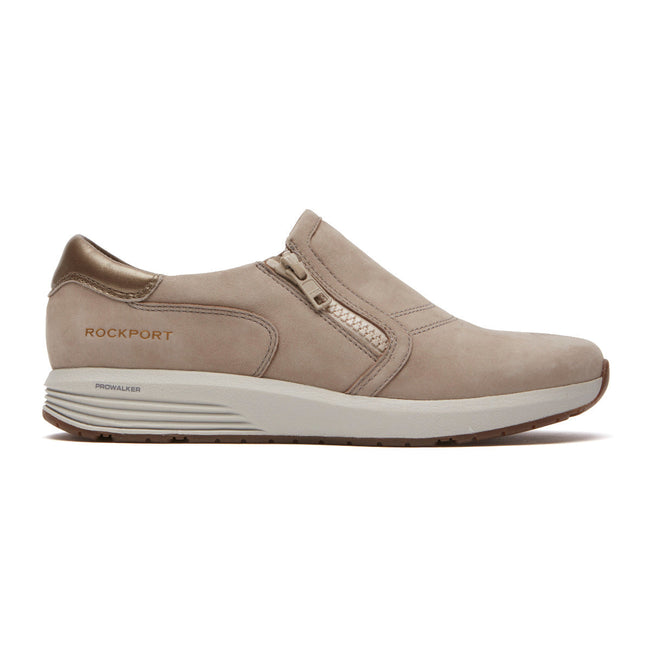 Women Rockport Prowalker truStride Slip-On Sneakers Grey / Brown | 2814-YBJPK