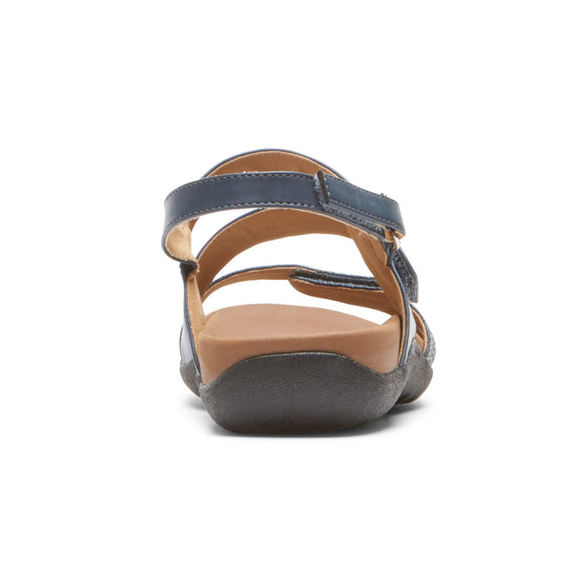 Women Rockport Ridge Adjustable Asymmetrical Sandals Blue | 9213-WYMUN