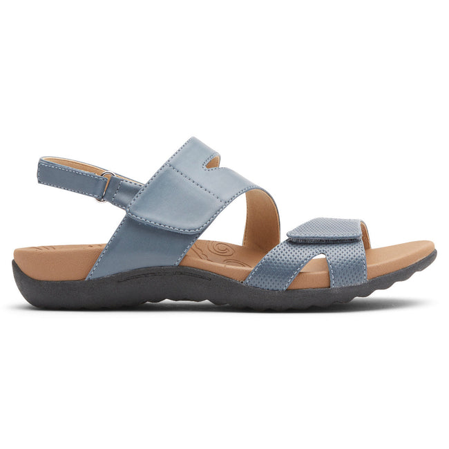 Women Rockport Ridge Adjustable Asymmetrical Sandals Blue | 9213-WYMUN