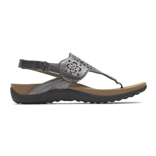 Women Rockport Ridge Circle Cutout Thong Sandals Blue / Grey | 0723-KXRAF